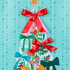 Bowtiful Christmas Tree Applique Flag