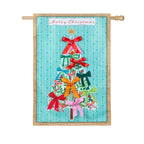 Bowtiful Christmas Tree Applique Flag