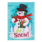 Heartfelt Cheer Snowman Applique Flag