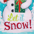 Heartfelt Cheer Snowman Applique Flag