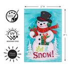 Heartfelt Cheer Snowman Applique Flag