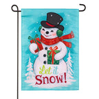 Heartfelt Cheer Snowman Applique Flag