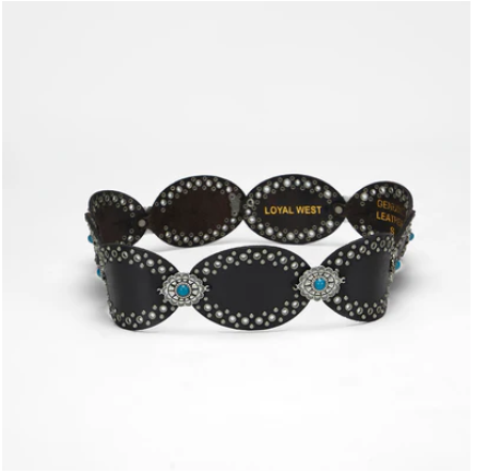 Alta Buena Leather Belt In Calfskin-Black