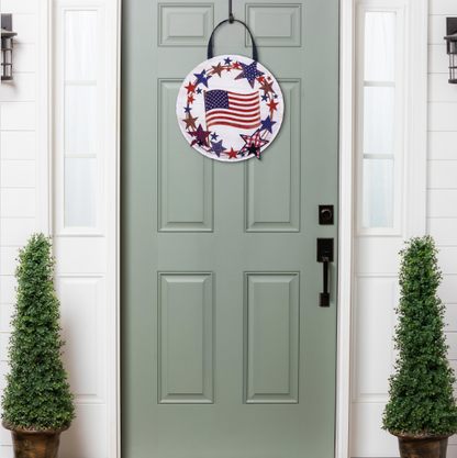 Americana Star Wreath Door Decor