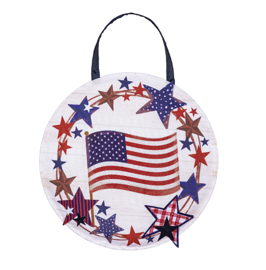 Americana Star Wreath Door Decor