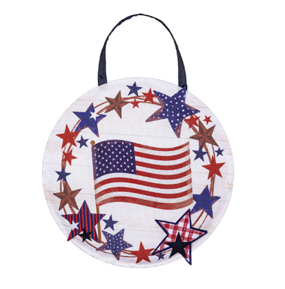 Americana Star Wreath Door Decor