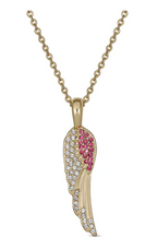 Birthstone Angel Wings Necklace