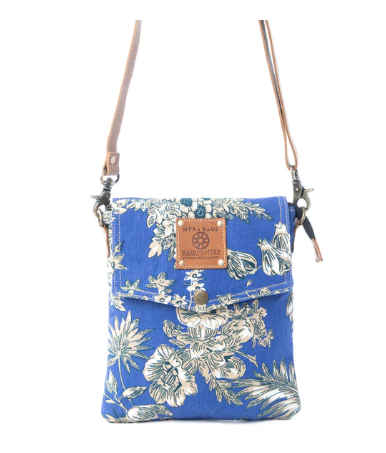Azure Bloom Crossbody Bag in Willow Blue