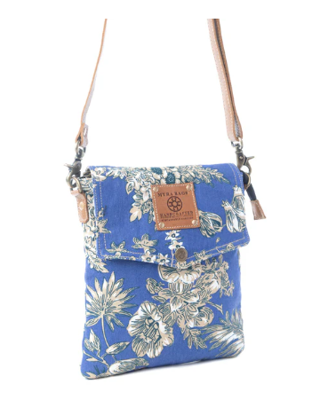 Azure Bloom Crossbody Bag in Willow Blue