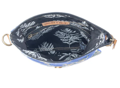 Azure Bloom Crossbody Bag in Willow Blue