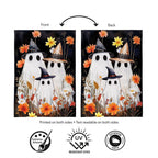 Halloween Ghost Family Burlap Flag