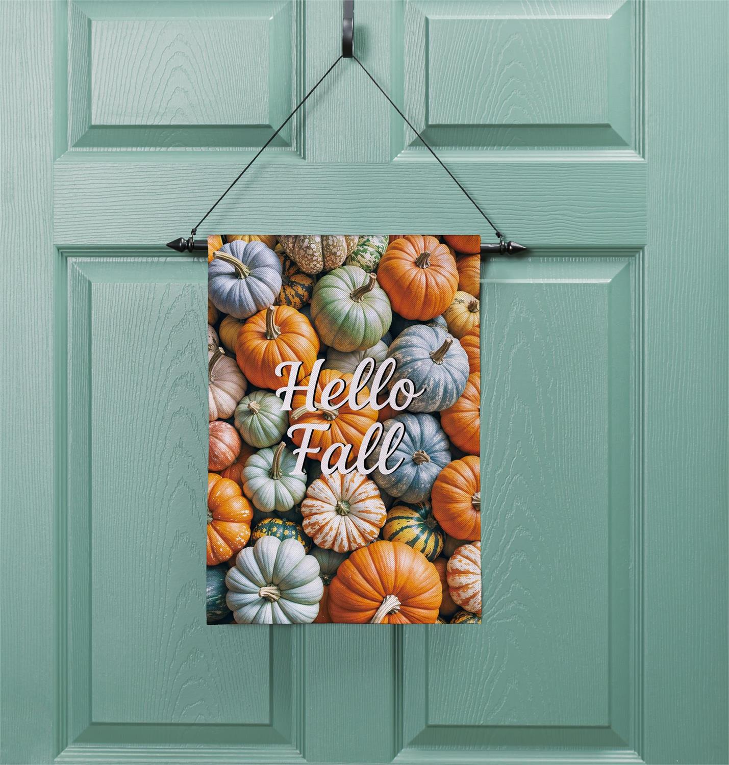 Pumpkin Bunch Burlap Flag