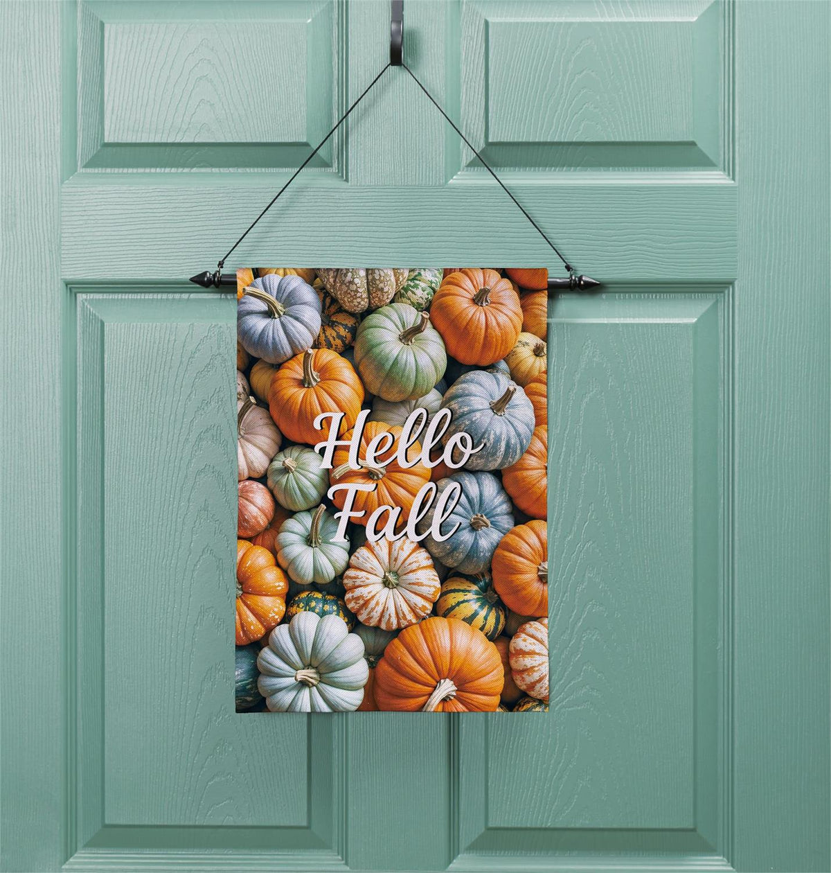 Pumpkin Bunch Burlap Flag