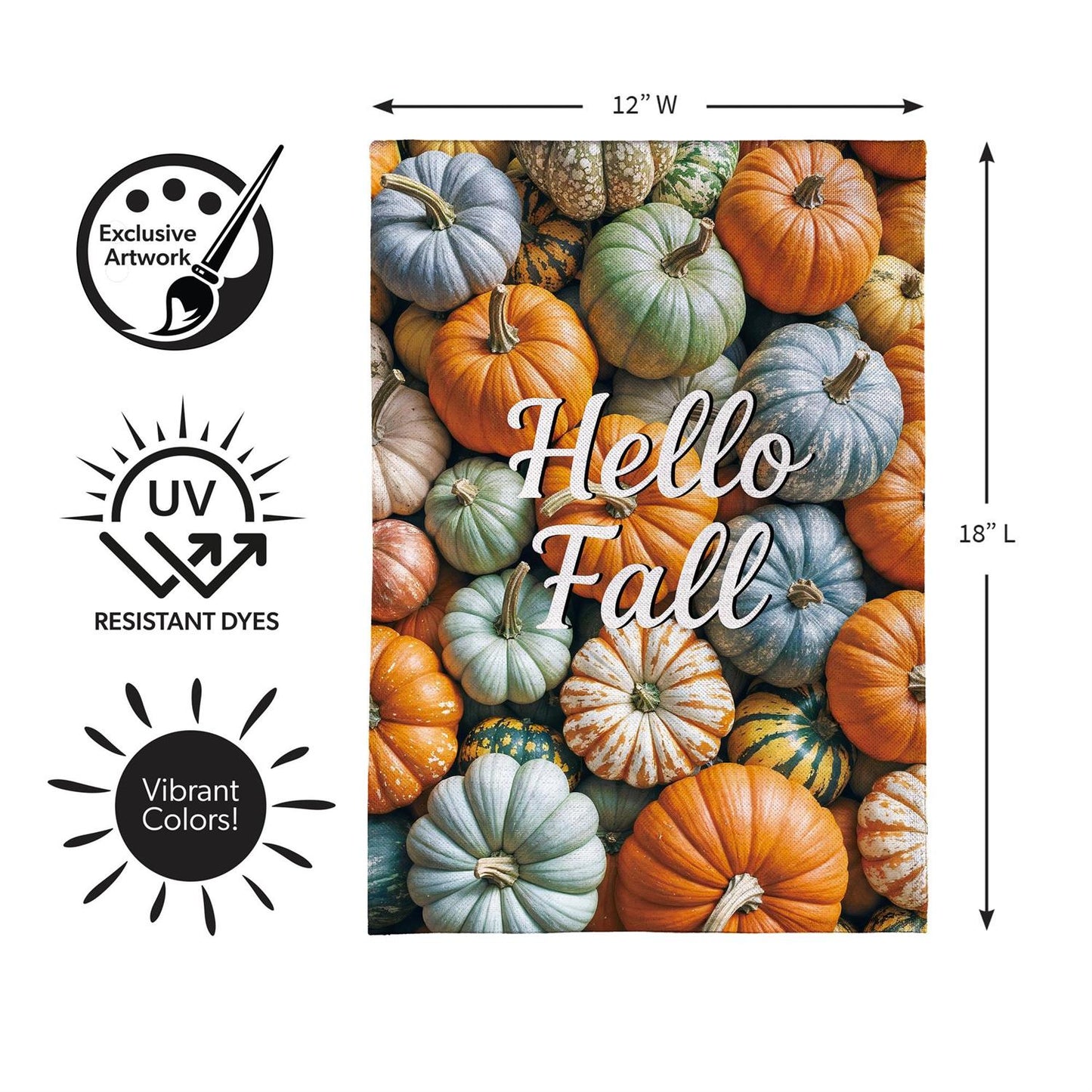 Pumpkin Bunch Burlap Flag