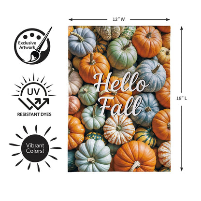 Pumpkin Bunch Burlap Flag