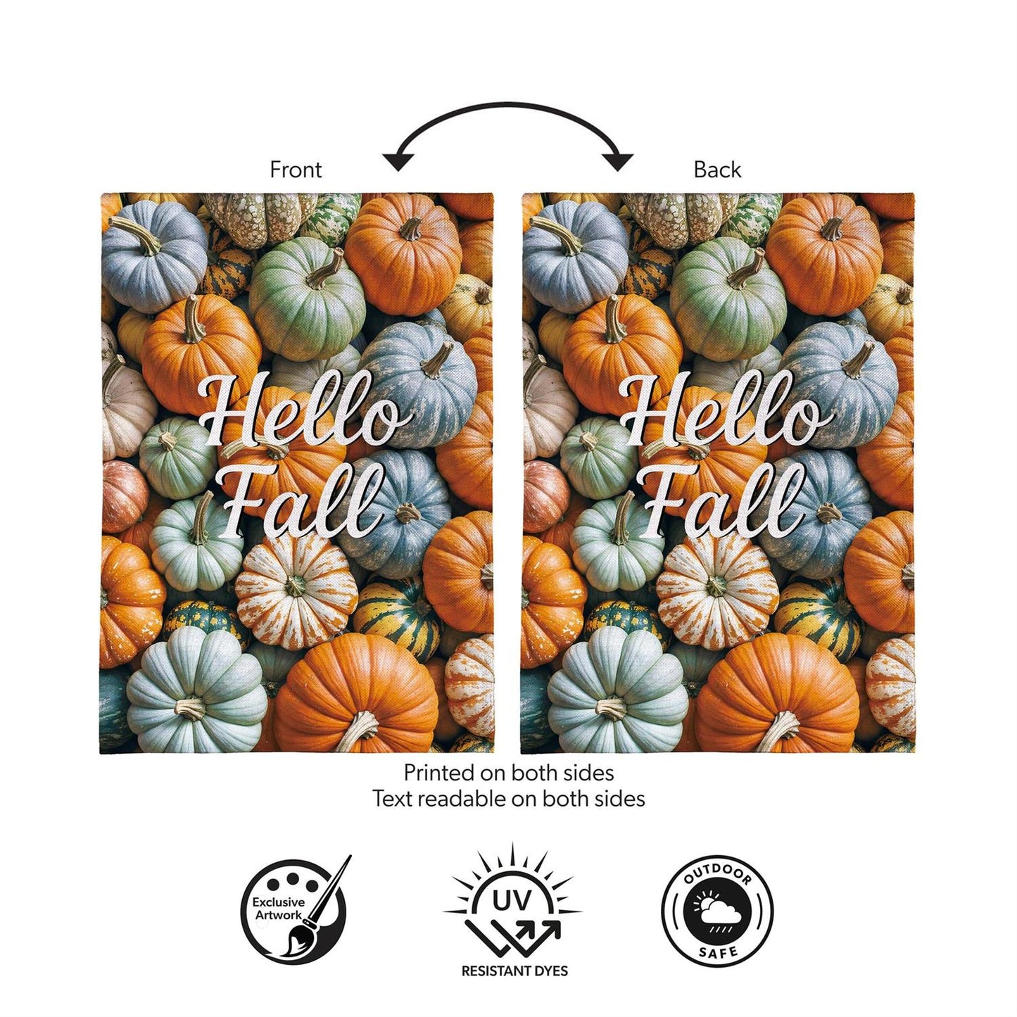 Pumpkin Bunch Burlap Flag