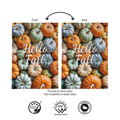 Pumpkin Bunch Burlap Flag