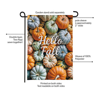 Pumpkin Bunch Burlap Flag