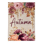 Autumn Florals Burlap Flag
