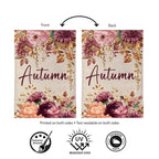 Autumn Florals Burlap Flag