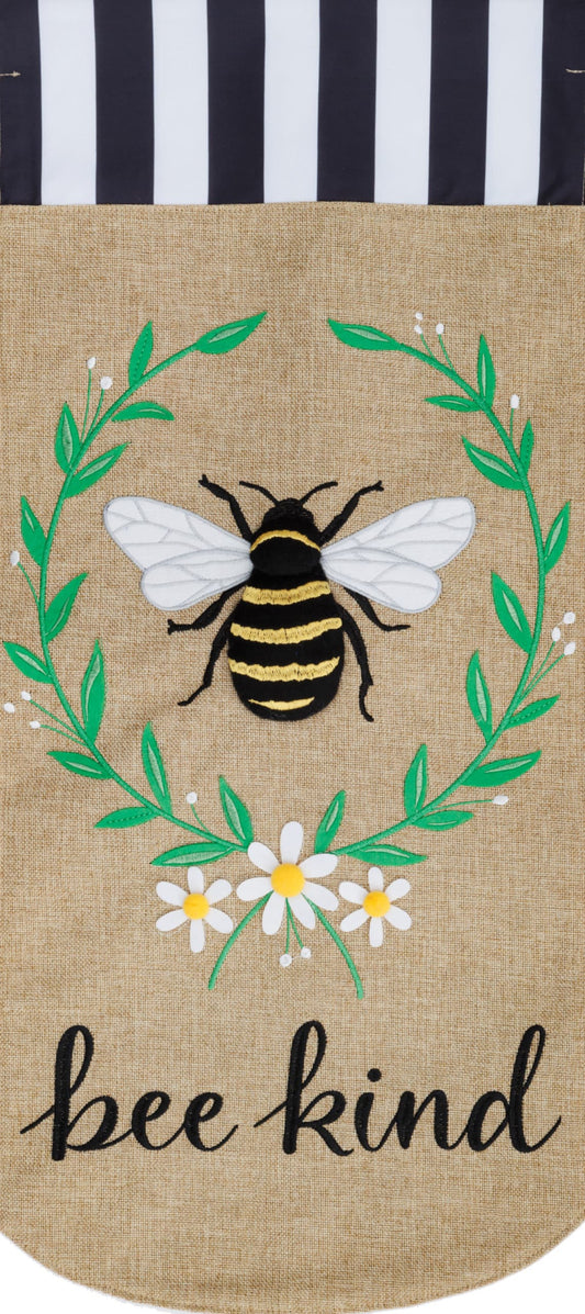 Bee Kind Burlap Banner