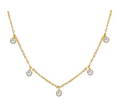 Bezel Dangle Necklace - CZPB5Y