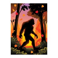 Bigfoot Fall Suede Garden Flag