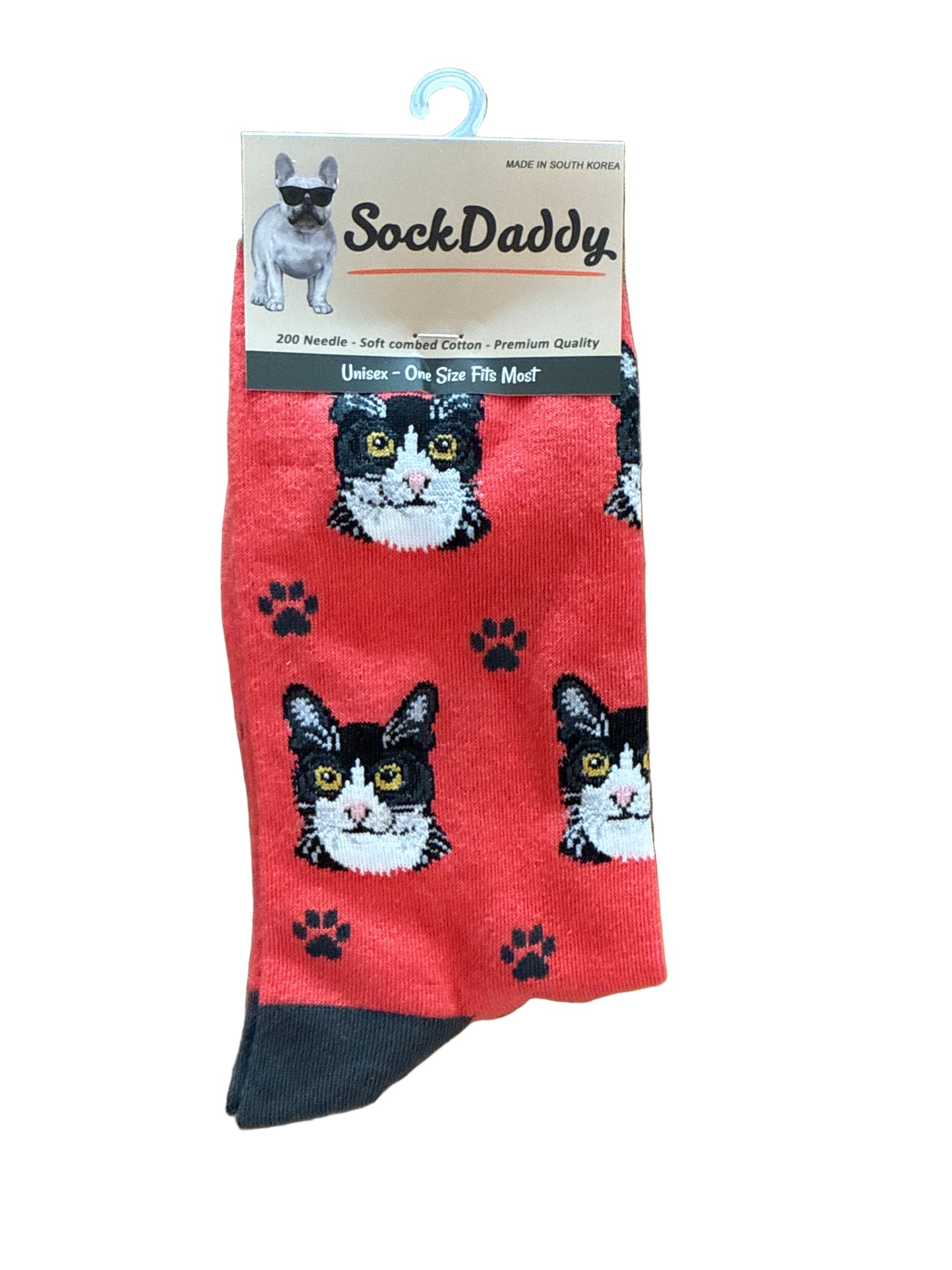 Black and White Cat Socks