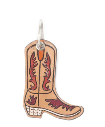 Blazin' Boot Leather Key Fob in Spiced Tan