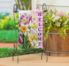 Blooming Buttercups Burlap Flag