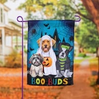 Boo Buds Applique Garden Flag