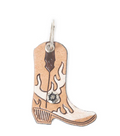 Boot Scootin’ Charm Leather Key Fob in Bronco Beige
