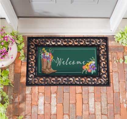 Boots And Bow Floral Sassafras Switch Mat