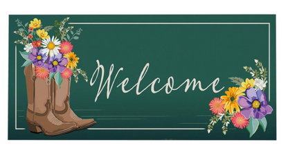 Boots And Bow Floral Sassafras Switch Mat