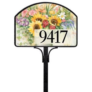 Bucket of Flowers Yard DeSign