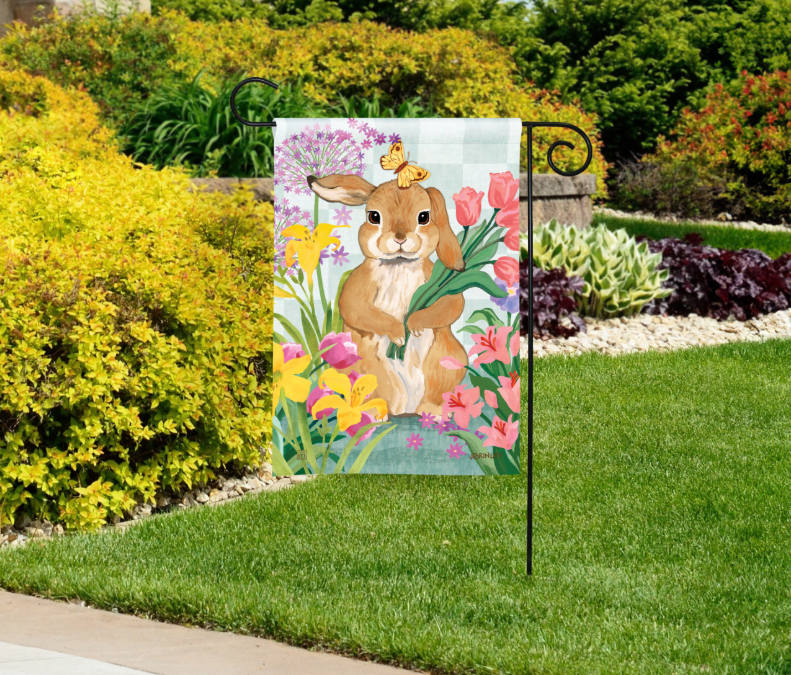 Bunny Bouquet Garden Flag