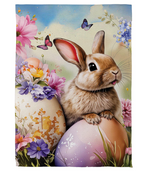 Bunny & Easter Egg Suede Flag