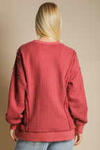 Elise Oversized Waffle Knit Casual Top