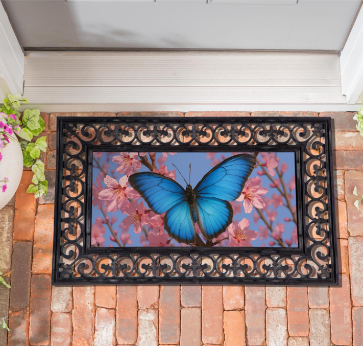 Butterfly and Cherry Blossom Delight Sassafras Switch Mat