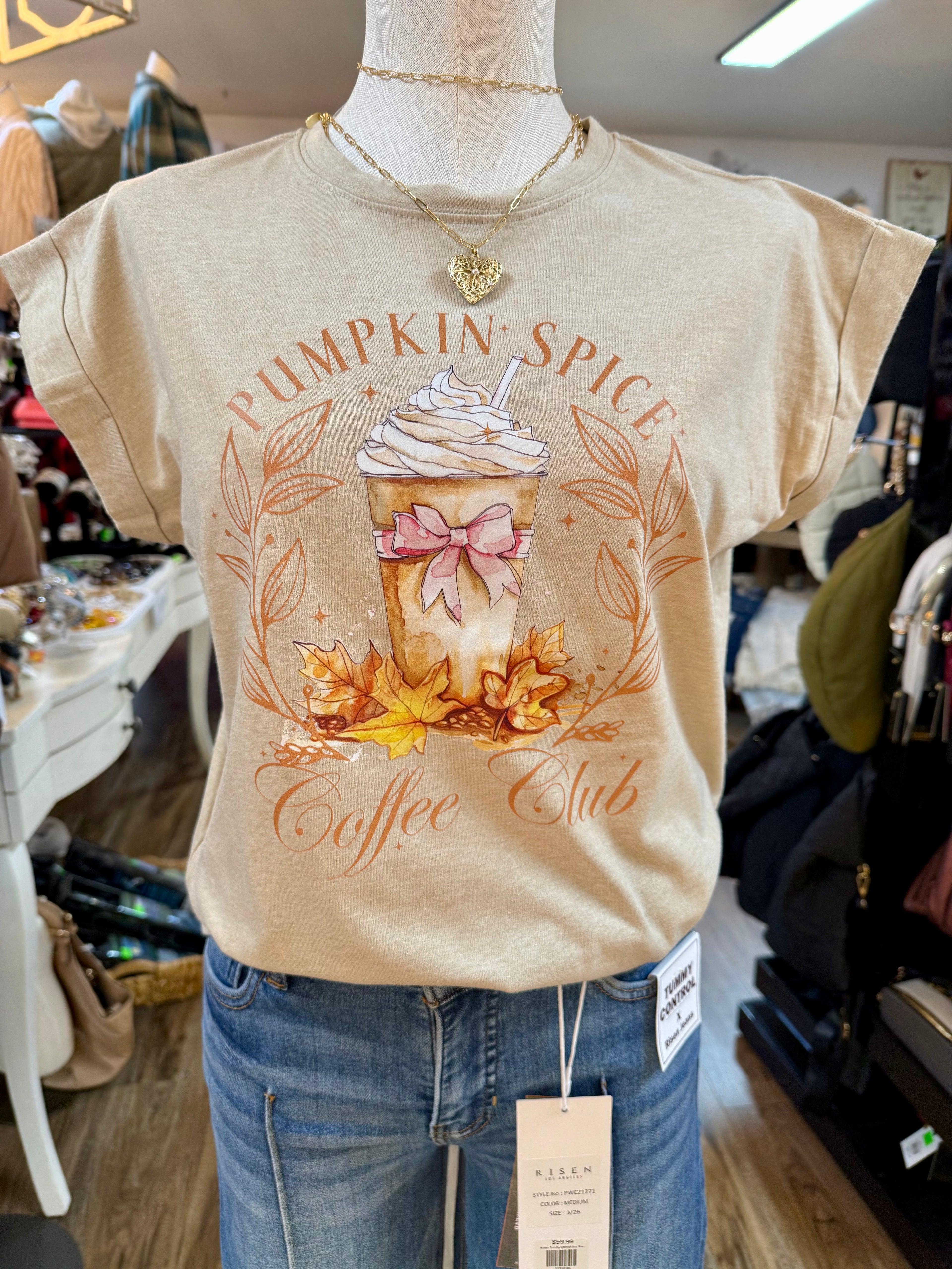 Pumpkin Spice Coffee Club Graphic T-Shirt