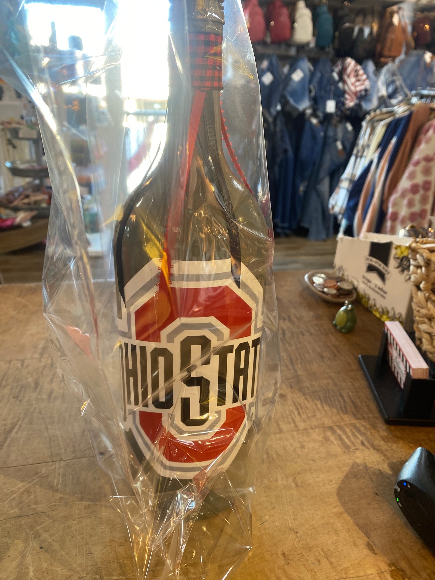 Ohio State Wine Bottle