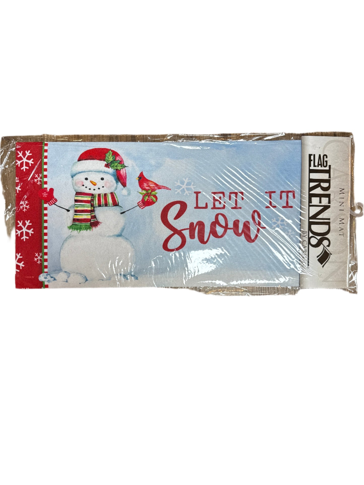 "Snowman Cardinal" Mat