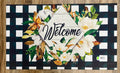Magnolia Check Welcome Door Mat