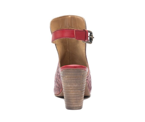 Callandra High Front Hand-tooled Sandal Shoes