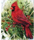 Cardinal on Winter Bough Yard Design