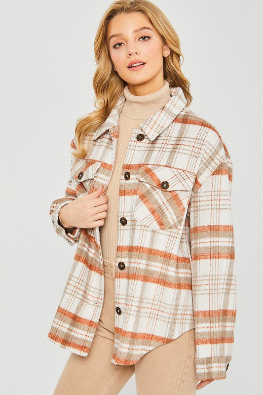 Carmen Plaid Bust Pocket Shacket