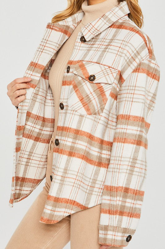 Carmen Plaid Bust Pocket Shacket