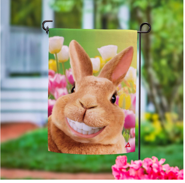 Cheesy Bunny Suede Flag