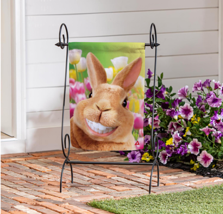 Cheesy Bunny Suede Flag