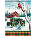 "Christmas Tractor" Durasoft™ Flag